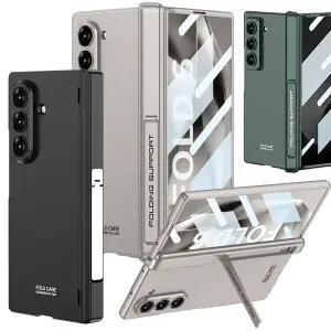 [수나르]갤럭시Z폴드7 Z폴드6 Z폴드SE 제트지 힌지보호 킥스탠드 풀커버 하드 핸드폰 케이스