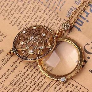 앤틱 레트로 지르코니아 목걸이 노인 겸용 돋보기-WE58EDB