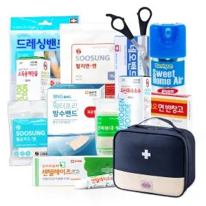 휴대용 구급가방 파우치 12종세트 구급함 구급상자 세트 여행 응급키트