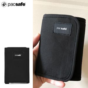 팩세이프 RFID세이프 3단 지갑 V125 트리폴드 월렛 / PACSAFE 블랙 도난방지 반지갑 해외 유럽여행 필수품 RFID스캔차단