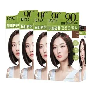 려 두피편한 검은콩 염색약 6.0 브라운 120g 4개