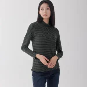 [지센] 에센셜 스트라이프 자수 긴팔 티셔츠 LCTSO971