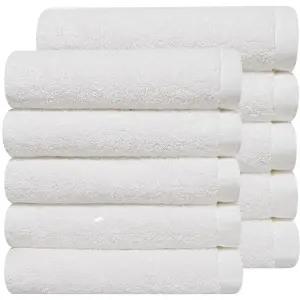 두꺼운 호텔수건 40수 코마사 200g 40cmx80cm 5장/10장/20장 화이트 무형광 고중량 고급 무지 수건 타올