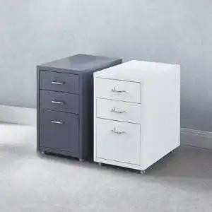 룸앤오피스 RWD7019 어반 철제 3단 서랍장 튼튼한 책상 공간활용 회의용