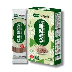 [순솔][400g옥수수면 증정]순솔 100% 메밀국수 1kg (100g x 10봉) 비건면 무첨가물