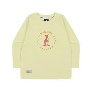 [캉골키즈](강남점)뉴 캥거루 그래픽 롱슬리브 티셔츠 RA 0108 옐로우(ARACRT01080YE)