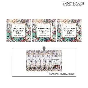 [제니하우스]제니하우스 오리진 헤어컬러 염색약 새치커버 홈쇼핑 염색제 3개+트리트먼트 6개 세트