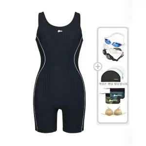 [레노마수영복](하남점)*폴리백무상증정* 여성 라인 2부 반신수영복수경수모가방브라캡5종세트 블랙LS2F...