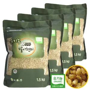 (25년산 햇곡)장세순 유기농 발아현미 1.5kg 4봉 총 6kg 소포장 국산 프리미엄