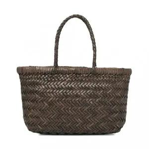 [드래곤디퓨전](김해점) 공식수입 미니 플랫 고라 여성 토트백 8809 DK BROWN