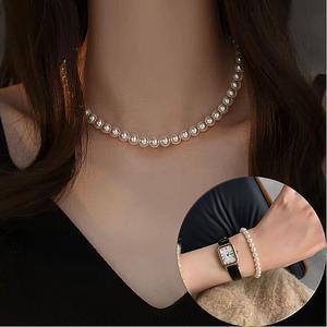 이스테리 925실버 오스트리아 여성 진주 목걸이 팔찌 2종세트