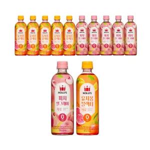 할리스 유자몽 블랙티 제로, 500ml, 6입, 1개 + 피치 얼그레이 제로, 500ml, 6입, 1개