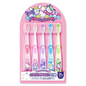 산리오 유아 칫솔 5종 세트 3세 4세 5세 시나모롤 마이멜로디 쿠로미 헬로키티 포차코 키즈 어린이
