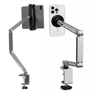 비상 스틸 맥세이프 탁상용 테이블 자바라 침대 태블릿 핸드폰 거치대