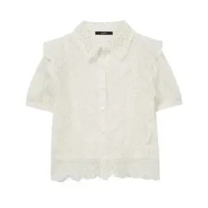 [GGPX]펀칭 레이스 카라 블라우스 (GPBBA001D)