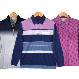 국내산 스판 중년 남성 카라 티셔츠 남자 기본 티 50대 60대 아빠 봄 가을 간절기