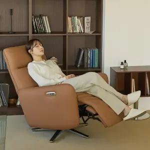 베를린 듀얼 USB 1인용 전동 리클라이너 가죽소파