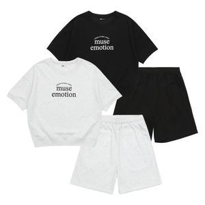 [행복한백화점][소이]프리핏레터링맨투맨셋업 24M0071