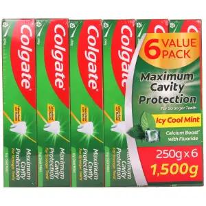 쿨민트 치약 250g x 6개 1450ppm 고불소치약 코스트코