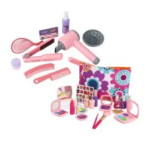 플레이 미용놀이스타일링2종세트 1096set) 트랜디스타일미용놀이+메이크업파우치)