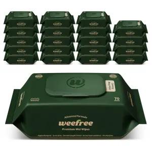 위프리 카밍 그린 엠보싱 아기물티슈, 75g, 70매, 20팩