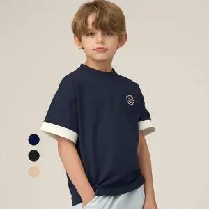 [보리보리/하버드키즈]데일리 PK 배색 하프 티셔츠 B5M016