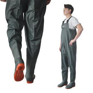 옳은유통 PVC 가슴장화 265mm/ 갯벌 해루질 낚시 농업 농사 용품 장비 장화
