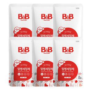 비앤비 젖병세정제 거품형 리필형 400ml -6개