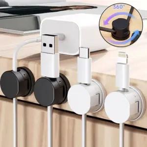 마그네틱 자석 선 정리 홀더 케이블 전선 전기 충전 고정 클립 컴퓨터 책상 충전기 용품