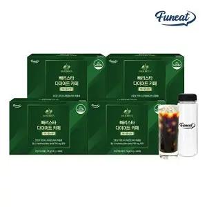[퍼니트]빼리스타 다이어트 카페 헤이즐넛향 50포 x 4박스 (총 200포) + 보틀