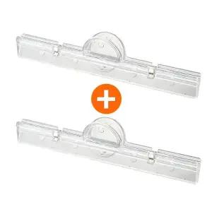 1+1 자석 부착형 사무용 A4 용지 집게 투명 서류 문서 정리 클립 사무실 회사 학교 칠판 게시판