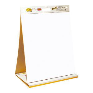 3M 563DE 테이블탑 이젤패드 2in1 20매 50.8X61cm 흰색 무지 회의 미팅 스탠드형