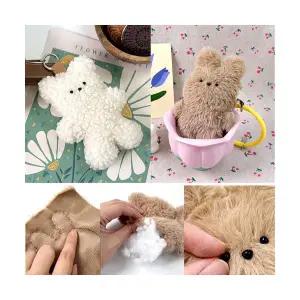 토끼 인형 키링 만들기 키트 실과 준비물 바느질키트 곰돌이 가방장식 실리콘 스트랩포함