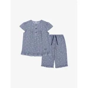 [롯데백화점]휠라언더웨어 면폴리링클 파인애플나염 여성반팔파자마세트 PJH2650FNAY