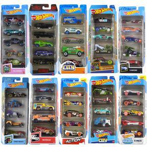 핫 휠 세트 5 팩 HW 핫 트럭 메트로 구조 좀비 레이스 팀 드리프트 스트리트 야수 배트맨 시티 액션 C1817 1806