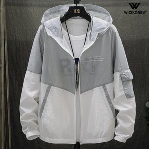 남성 여름 바람막이 자켓 자외선차단 후드 집업 점퍼 WI222J