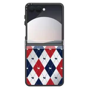 모란카노 갤럭시 Z플립7 미러 아가타 디자인 힌지 보호 거울 휴대폰 케이스