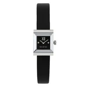 [구찌]구찌 G-프레임 쿼츠 시계 18mm 레더 블랙 YA128538