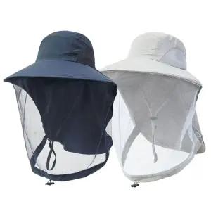 아웃도어 방충모자/ 매쉬망사 그물 모기 해충 벌레 방지 차단 낚시 양봉 벌망 농사일 벌초 모자 캠핑 등산 트래킹 아웃도어 야외활동 준비물