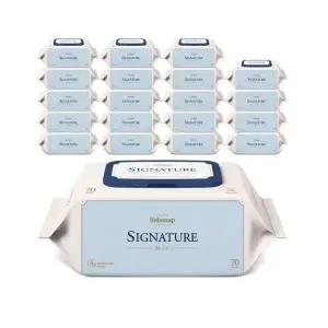 베베숲 시그니처 블루 물티슈 캡형 75평량 70매 x 10팩