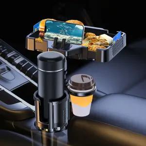 차량용 컵홀더 자동차 멀티 조절형 확장형 텀블러 트레이 거치대 받침대