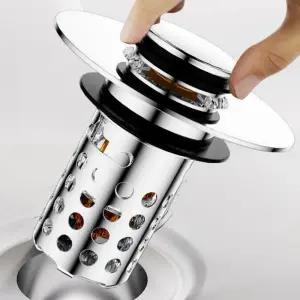 TOP 스텐 세면대 팝업 마개 거름망 트랩 배수구 SUS304 고급형