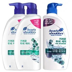 [헤드앤숄더] 가려운 두피케어 850ml - 샴푸X2개+트리트먼트X1개