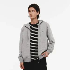 [캉골](하남점)싱글 스탠다드핏 후드 집업 5143 멜란지그레이