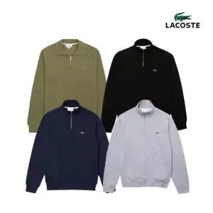 주말특가 라코스테 남녀공용 반집업 코튼 스웨트셔츠 4종택일