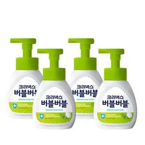 [크리넥스] 버블버블 핸드워시 힐링그린 250ml 4개