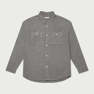 남성 코튼 샴브레이 오버핏 워크 셔츠_165(10530-020-611-10)