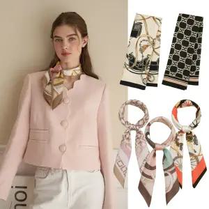 엘르 칼린 실크 미니 스카프 6종 택1