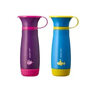 빨대컵 스테인리스 300ml 흘림방지 자기주도 아기컵 어린이집 (뚜껑포함)-컬