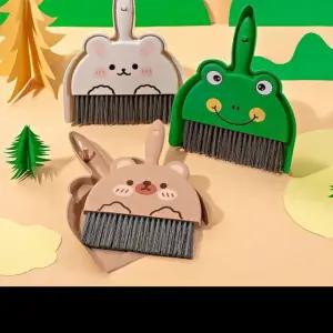 캐릭터 쓰레받기 빗자루 세트 데스크탑 책상 청소 미니 브러쉬